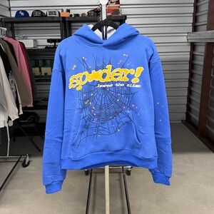 Spider Blue Men’s/ Unisex Hoodie Medium